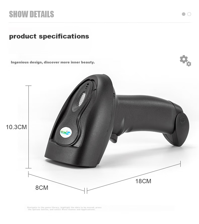 NTEUMM Wired Two-Dimensional Barcode Scanner with Stand, Hands-Free Payment Gun for Supermarket Checkout And Express Delivery Logistics, Universal Barcode Scanner NT-8800ZJ 8