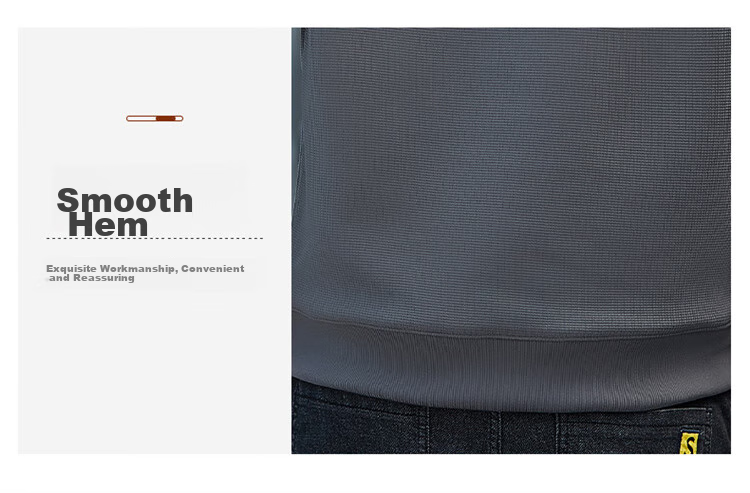 JEEP SPIRIT Men's Waffle Knit Long-Sleeve T-Shirt, Loose Casual Trendy Men's Top for Spring And Autum 11
