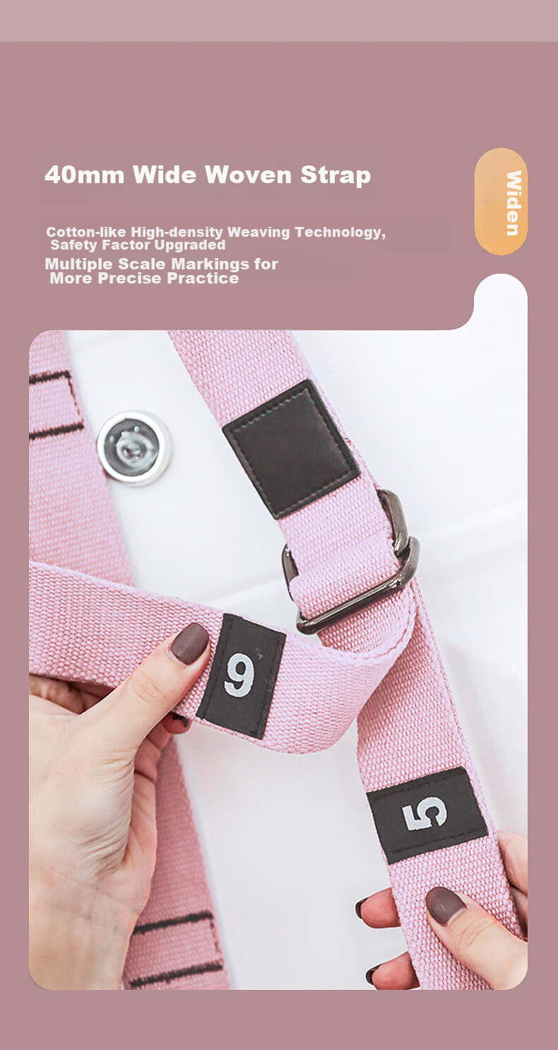 Duweike Aerial Yoga Suspension Strap Bed, Straight Leg Backbend, Waist Support, Home Use, Shoulder Opener, Door-Mounted Pulling Stretch Band, Pink 7