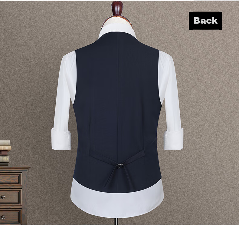 ROMON Suit Vest for Men, Slim Fit Business Professional Work Attire, Wedding Groom Waistcoat Vest, Men's Suit Jacket 12