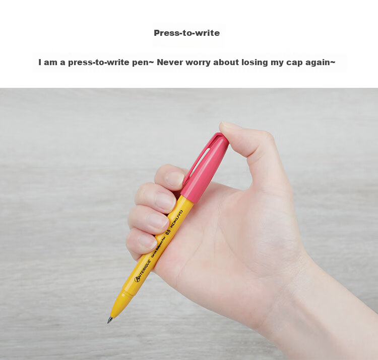 KOKUYO Anterique Collaboration Retractable Gel Pen Office Signing Pen 0.5mm Black Ink Golden Yellow Barrel 1 Piece WSG-PR3035YR 5
