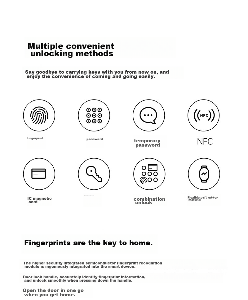 Juexiang Smart Door Lock, Password And Fingerprint Lock, Semi-Automatic Anti-Theft Lock for Homestays And Apartments, Wooden Entrance Doors, Home Electronic Lock, B50 4