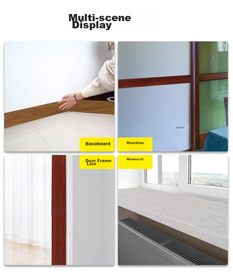 Qinghua Wood Grain Sticker Door Frame Edge Furniture Sticker Waterproof Door Decal Self-Adhesive Renovation Sticker, White Wood Grain, 30*500cm 2