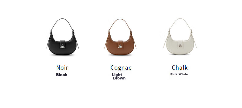 CHARLES&KEITH Triangular Buckle New Moon Bag, Underarm Bag, Shoulder Bag, Women's Handbag, Birthday Gift, CK2-50271205 5