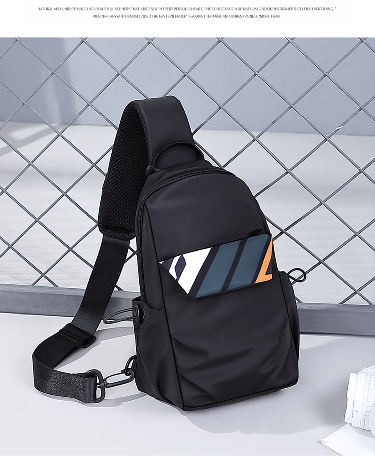 GOLF Chest Bag for Men, Contrasting Color Shoulder Crossbody Bag, Casual Phone And IPad Bag, Multi-Compartment Sports Small Backpack, Running Pack 35