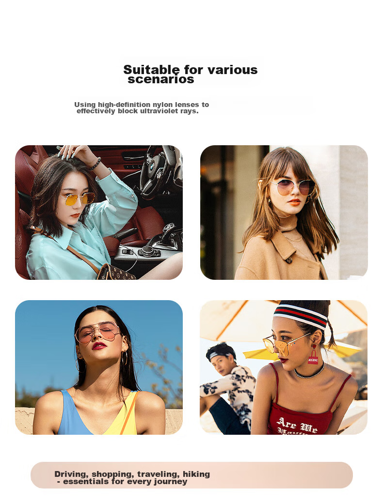 Cuntiandaofu Cat Eye Sunglasses, Sunglasses, Polarized UV Protection Sunglasses GM Sunglasses for Women, Korean Style, Black Frame with Black Lenses 10