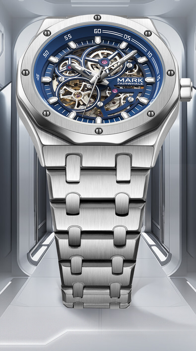 MARK FAIRWHALE Men's Top 10 Automatic Mechanical Business Watch National Brand Wristwatch Birthday Gift for Boyfriend 6840 6