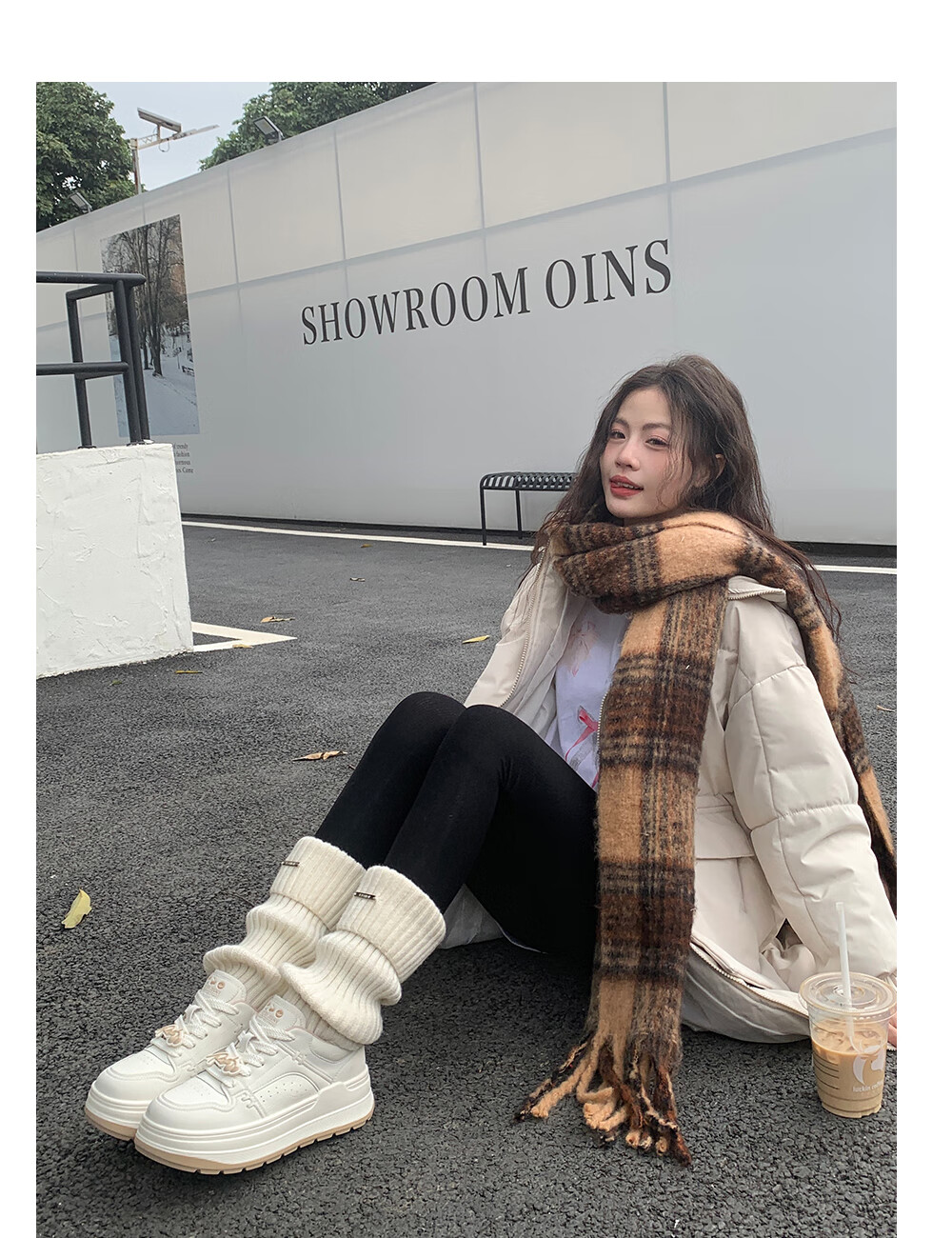 Josiny Thick-Soled White Sneakers for Women, Spring And Autumn 2026 New Style Soft Sole Board Shoes Versatile Breathable Sports Casual Shoes Beige/red 37 20