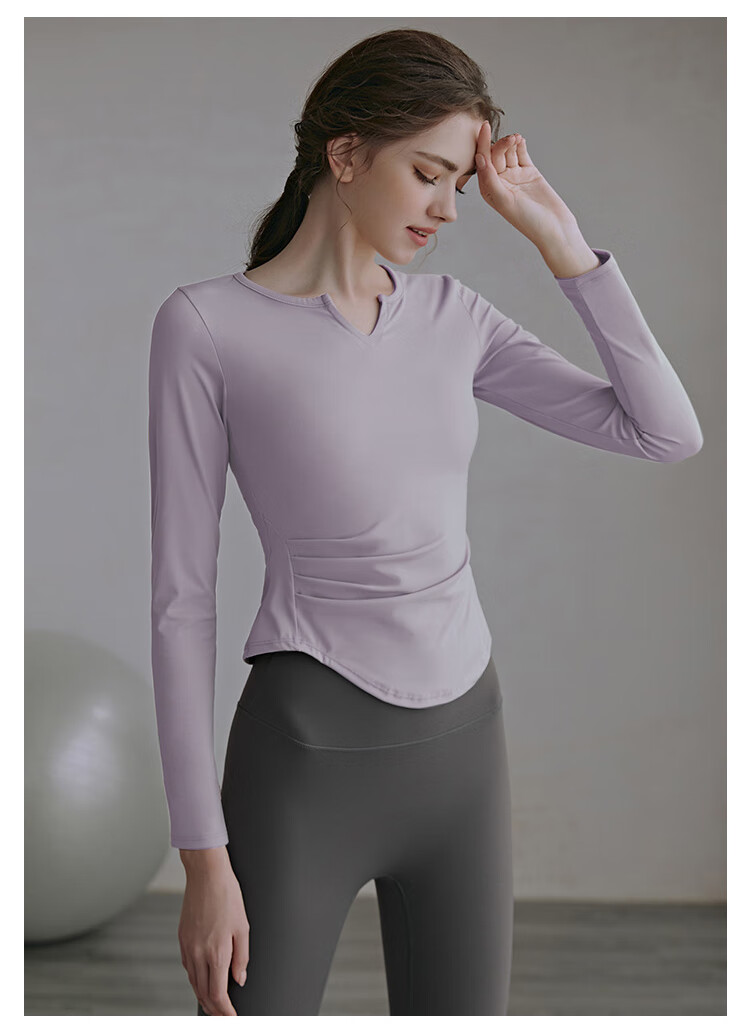 XUEXIMAN Yoga Top for Women with Built-In Bra Pads, Slim-Fit, Slimming, Spring And Autumn Sports Top, Long-Sleeve T-Shirt, Professional Running And Fitness Wear 17