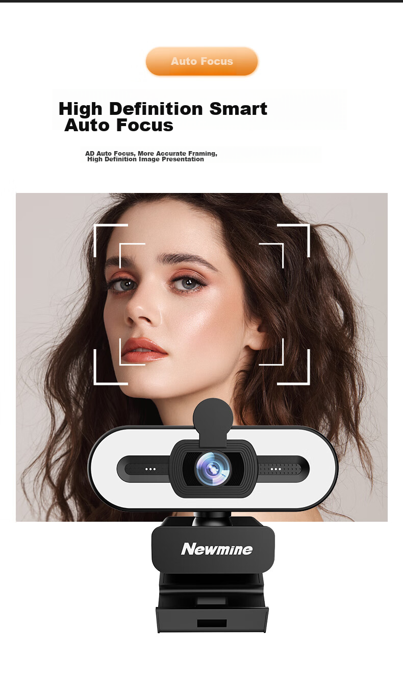 Newmine 1080P Computer Webcam USB Plug-And with Microphone Video Conference Online Class Postgraduate Entrance Exam Re-Exam Desktop Laptop External Home Live Streaming Camera NM11 9