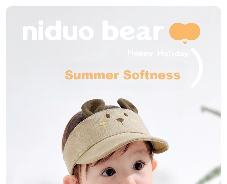 Niduoxiong Children's Sun Protection Hat, Visor Cap for Boys And Girls, Breathable Baby Hat, Sun Hat, UV Protectio 1
