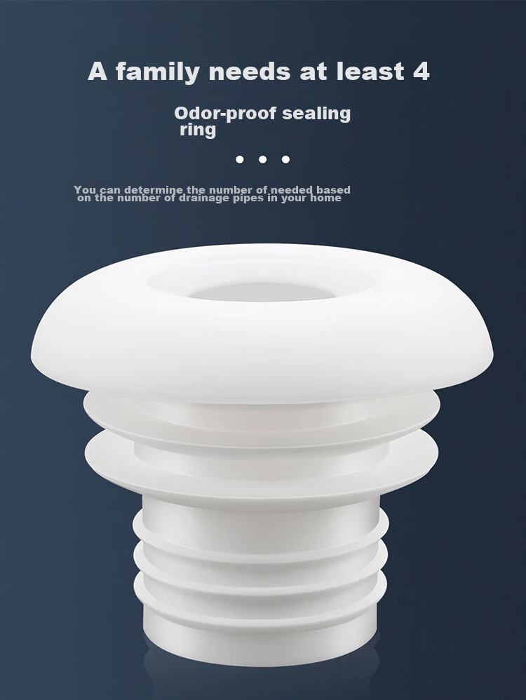 Larsd Silicone Drain Pipe Seal Ring, Odor-Proof Seal Plug, Bathroom Cabinet Drainage Pipe Anti-Odor Device Sealing Plug 12