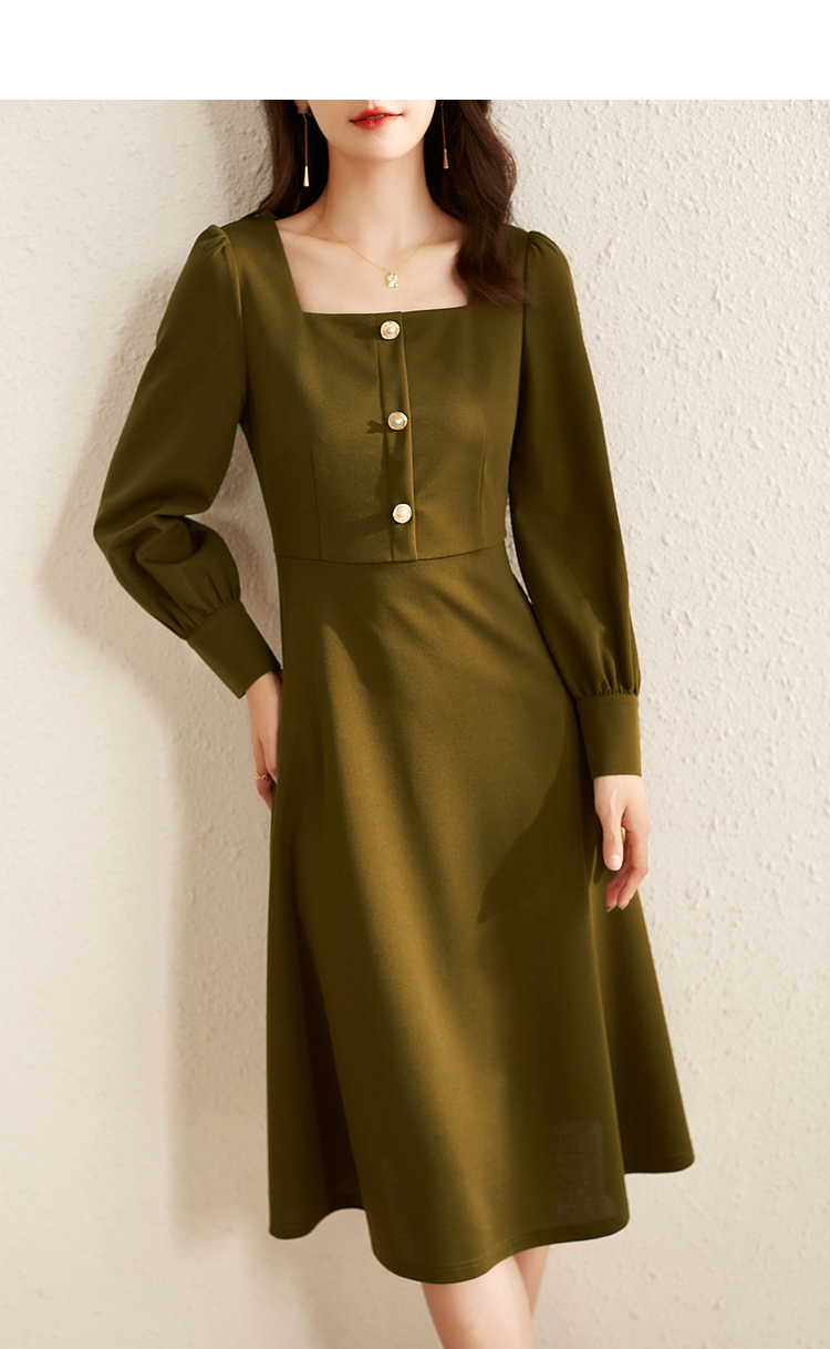 Shangdu Bila New Year Red French Style Dress for Women Spring Autumn Mid-Length Elegant Goddess Waist-Slimming Petite Dress 19