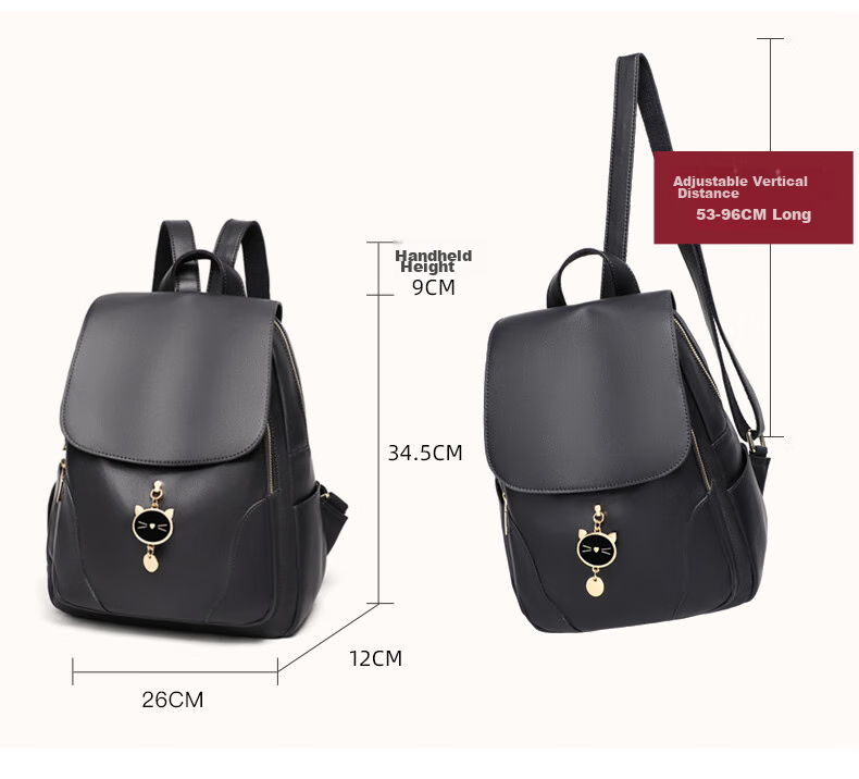 Aiqinghai Leather Handbag, Women's Bag, Backpack, Large Capacity Schoolbag, Travel Casual Fashion Business Brand Birthday Gift 6