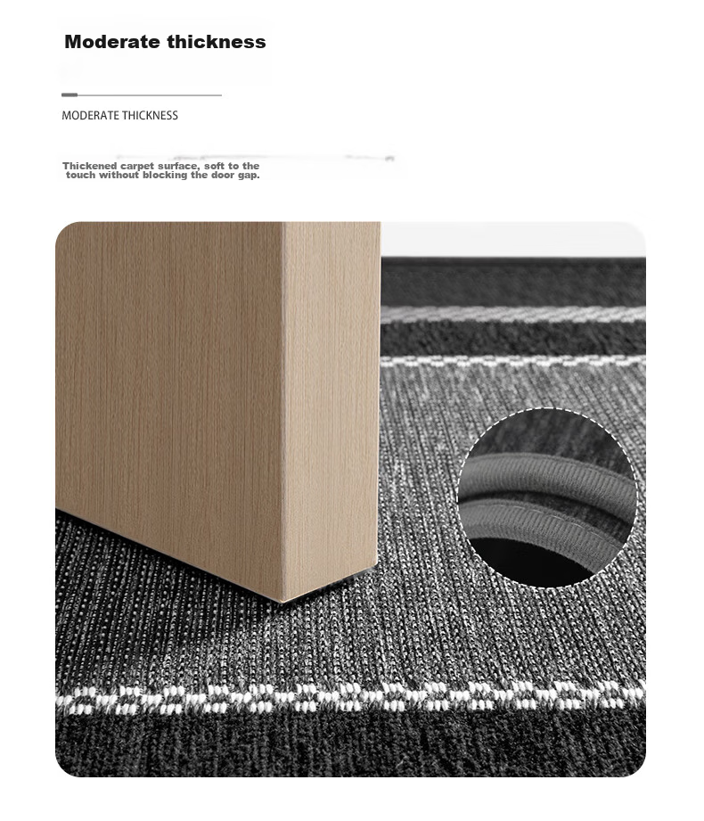 Modouyu Entrance Door Mat, 80*120cm Checkered Pattern, Foot Mat for Entryway, Bathroom, Foyer, Wear-Resistant, High-End Carpet 7