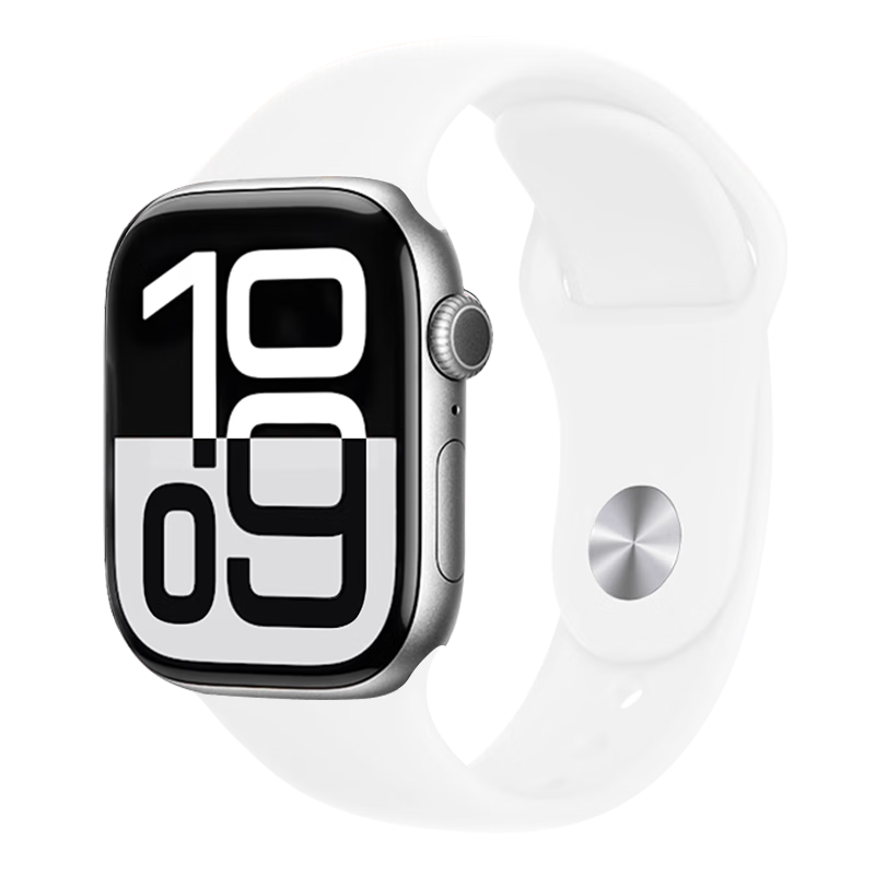 MSSM Compatible Silicone Watch Band for Apple Watch, Suitable for IWatch Series 11/Ultra 4/S12/10/9/SE3, Sports Strap for Men And Women, White, 38/40/41/42mm