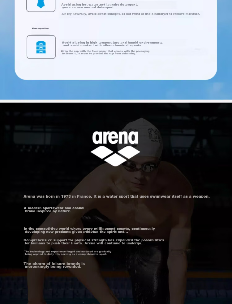 Arena Men's Triangle Swim Trunks, Professional Quick-Dry Sports Fitness Elastic Anti-Embarrassment Hot Spring Swimwear, Gradient Deep Blue 13