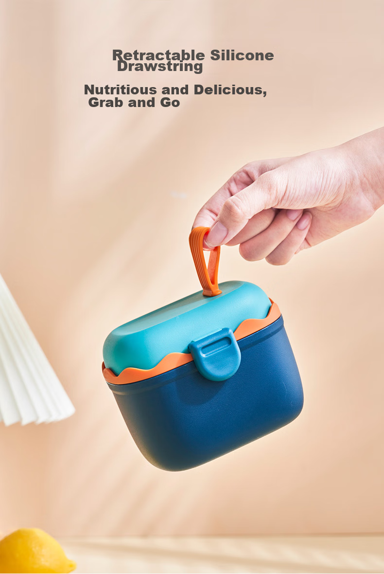 Rikang Milk Powder Container, Portable Milk Powder Canister, Snack Box, Multifunctional Baby Food Container, N6022, Beige 9