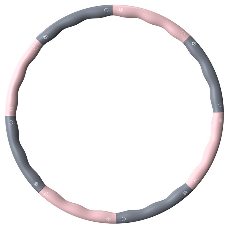 JD Jingzao Detachable Hula Hoop Pink Women's Home Fitness Slimming Tool Adult and Kids Aerobic Exercise Equipment