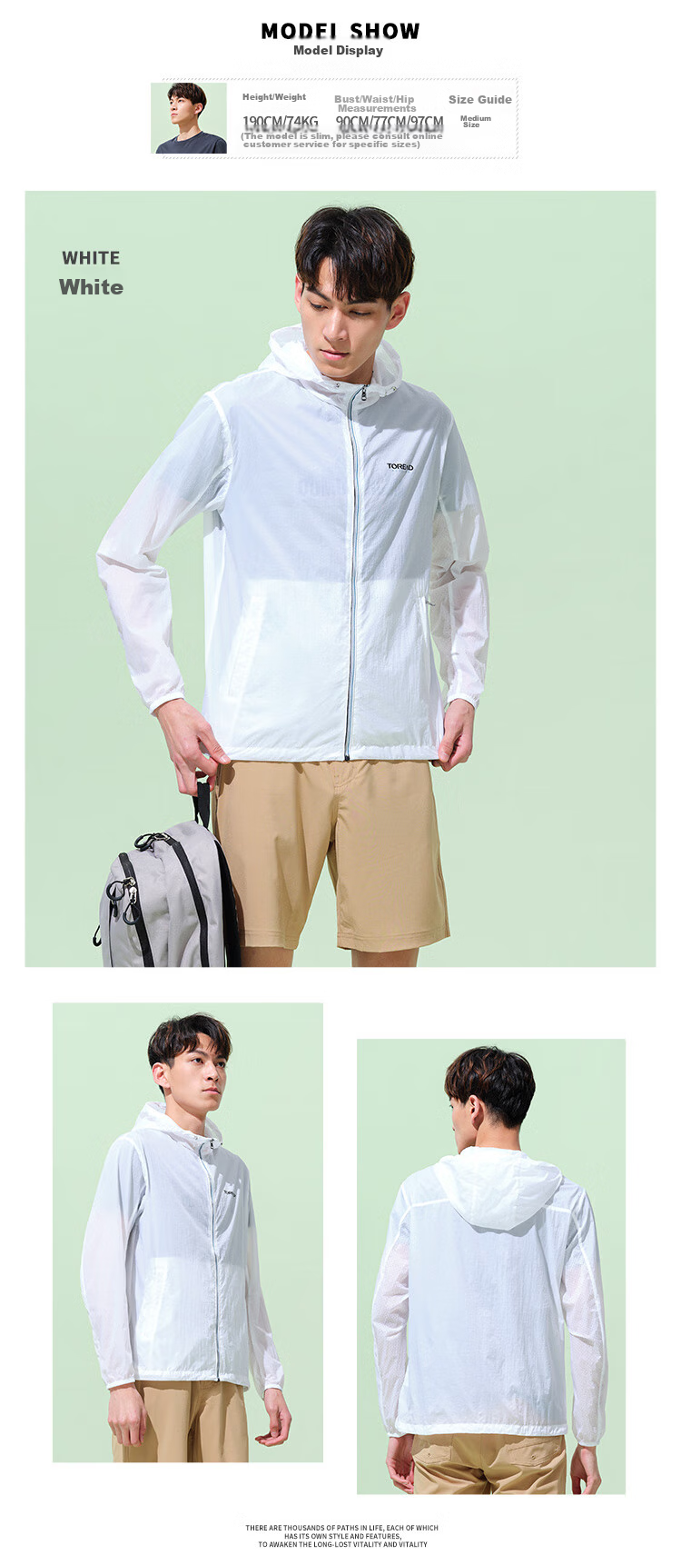 TOREAD UPF40+ Lightweight Breathable Sun Protection Jacket for Men and Women TAZJ82516 12