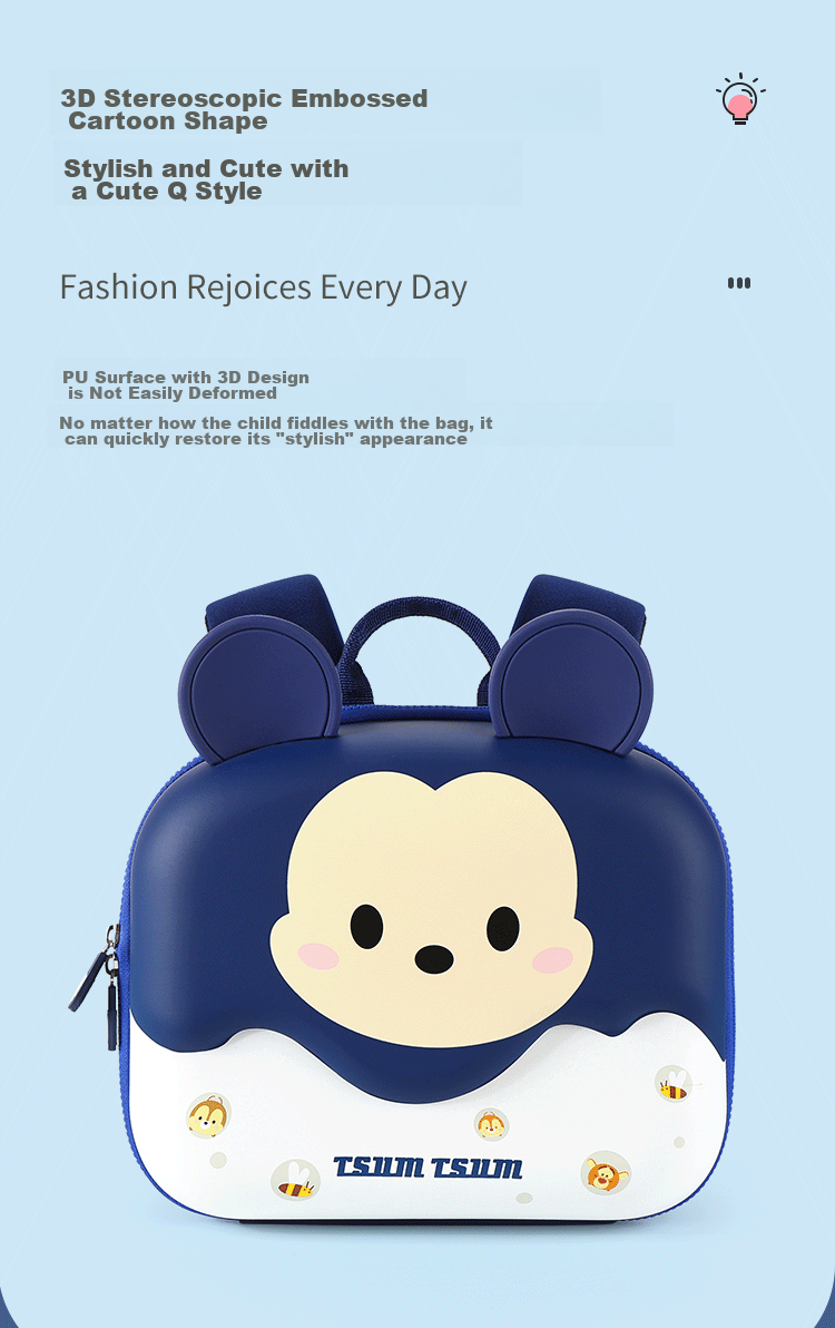 Disney Children's Kindergarten Small Backpack, Ultra-Light Cute Boys And Girls Shoulder Bag St80192, Strawberry Bear 3