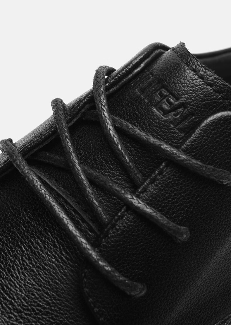 HLA Men's First Layer Cowhide Classic Business Formal Casual Leather Shoes T064 Black Size 42 17