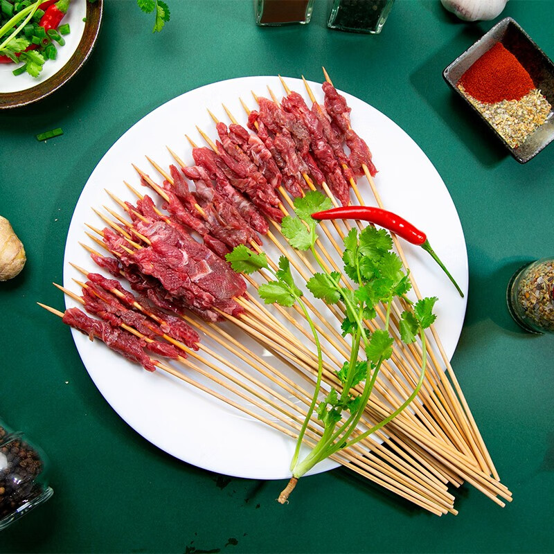 游牧御品牛肉串60支 儿童手把串 烧烤食材烤肉烤串 香嫩不柴 牛肉净重318g