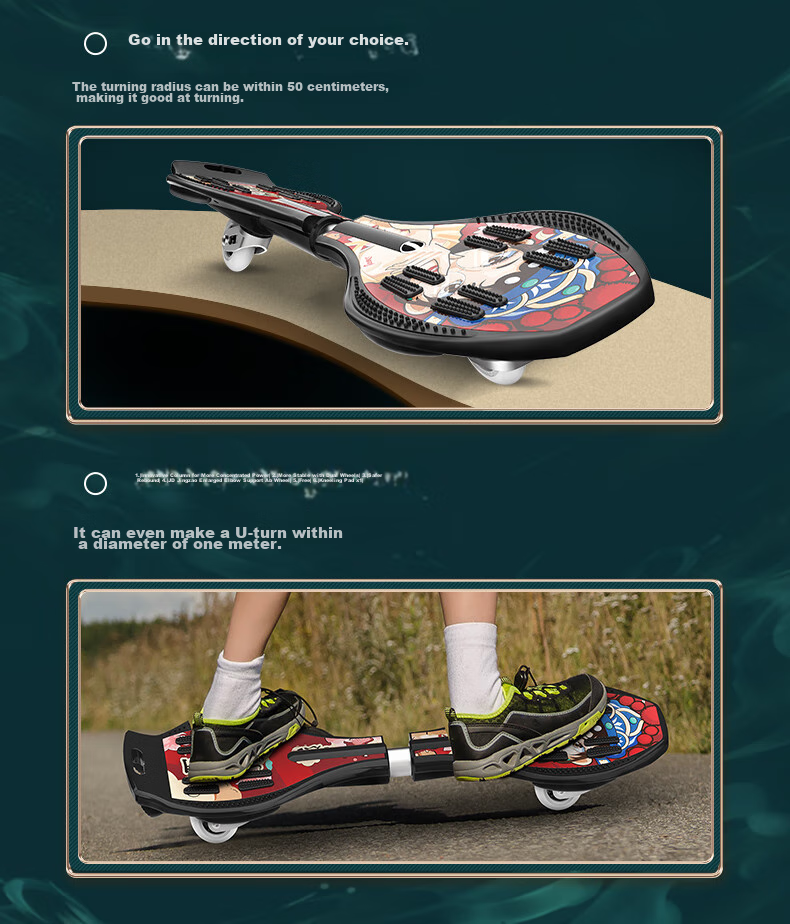 SWAY Premium Version Two-Wheel Scooter for Beginners, Active Board, Children's Dragon Board, Snake Board for Adults, Two-Wheel Flashing Snake Board M3 9