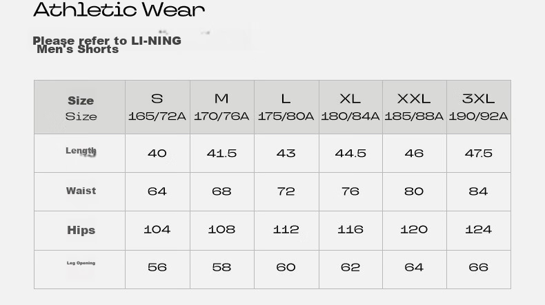 Li-Ning Badminton Shorts for Men, Spring And Summer Comfortable Breathable Sports Sweat-Absorbing Competition Training Pants, Black, Size S 14