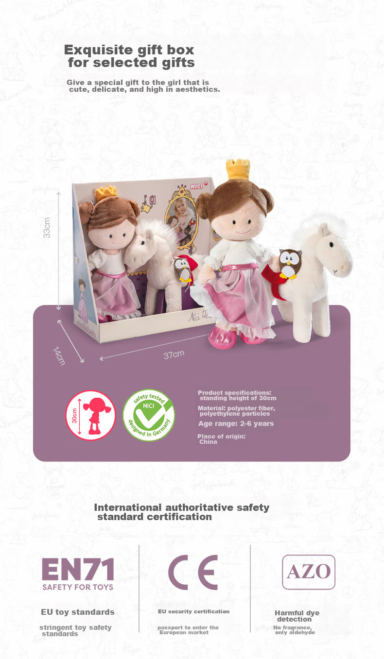 NICI Birthday Gift for Girls, Plush Doll, Princess Stuffed Toy, Cute Plush Figurine for Girls, Present for Girls 2