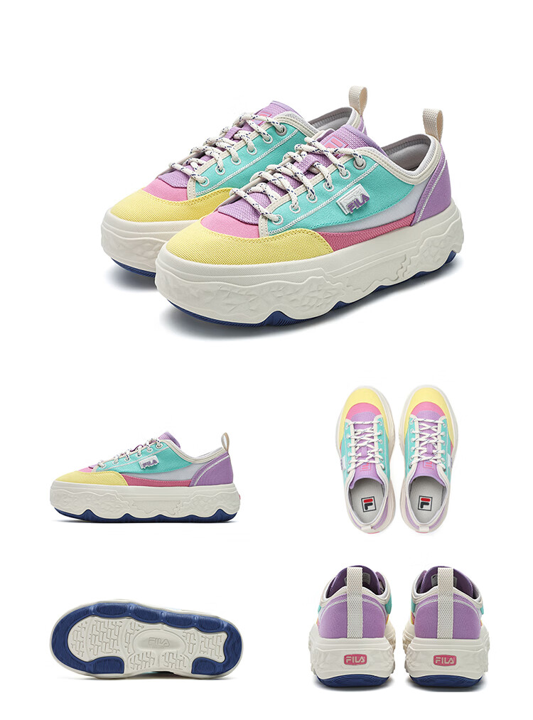 FILA Official [Yang Mi Same Style] Women's ROCK Modern Canvas Shoes, Fashionable Casual Sneakers 27