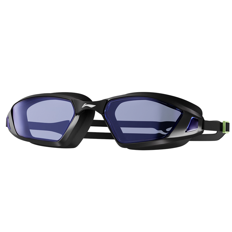 Li-Ning Swimming Goggles for Men And Women, Cool Waterproof Coated Swim Glasses, Adjustable Medium Frame Racing Swimming Goggles 2912 Electric Light Black