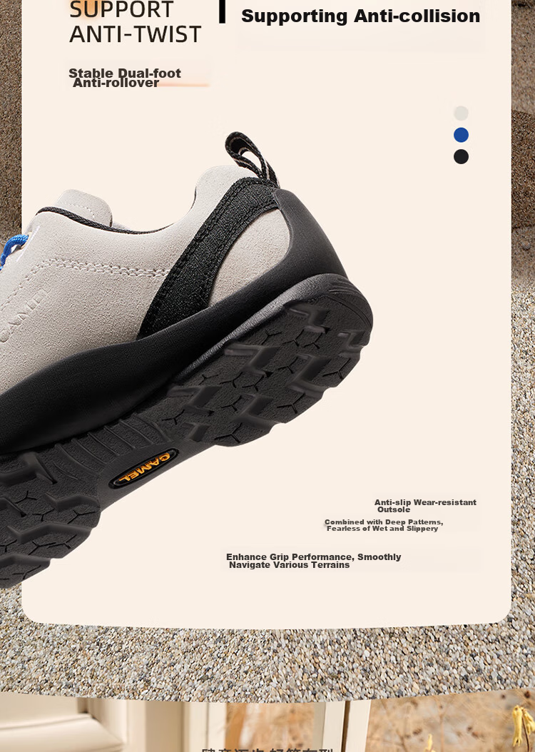 CAMEL [Yuebu] Outdoor Casual Shoes for Men And Women, Non-Slip Shock-Absorbing Sports Running Shoes F24C162601 4