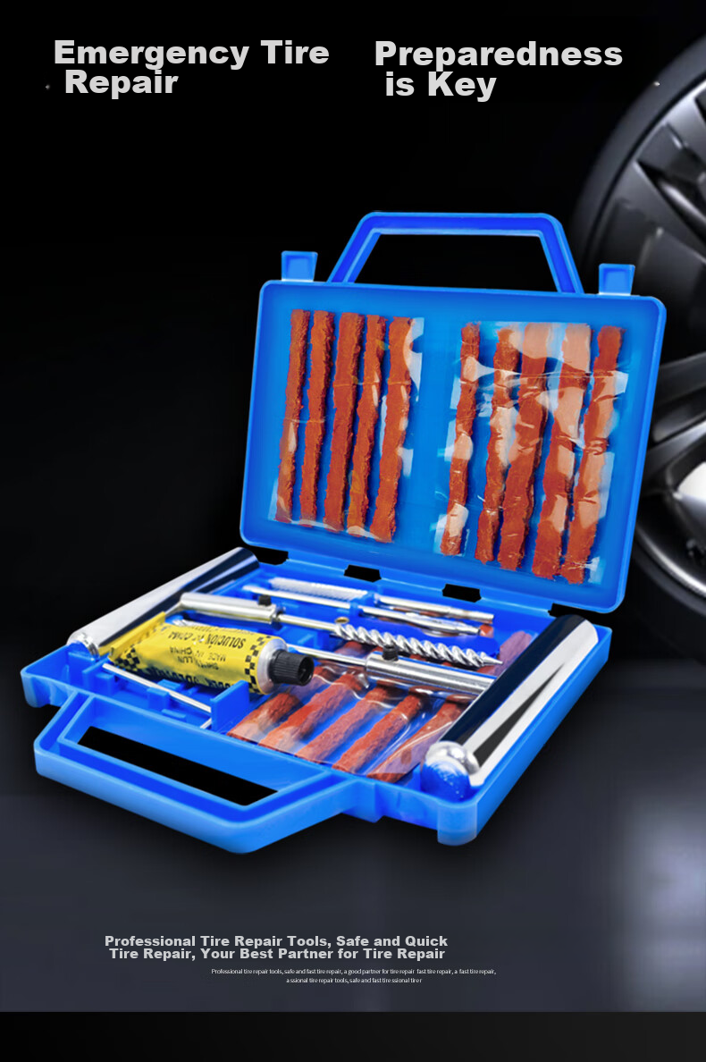 Jumu Car Metal Tire Repair Tool Rubber Strip Kit for Motorcycles, Bicycles And Electric Vehicles, Vacuum Tire Repair Tool 3