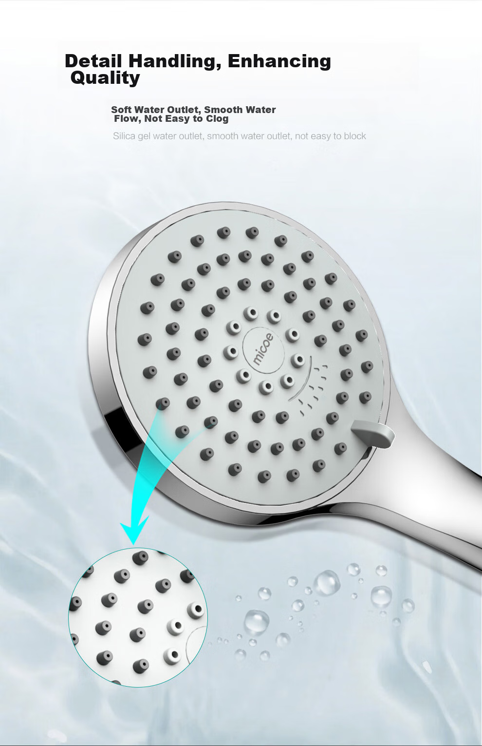 MICOE Bathroom Shower Head Set, High-Pressure Shower Head And Bathtub Shower Set M-A3023 9