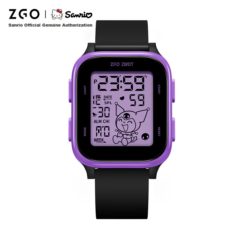 正港（ZGO）三丽鸥 儿童电子手表女孩初中小学生手表6-12岁生日礼物女 878