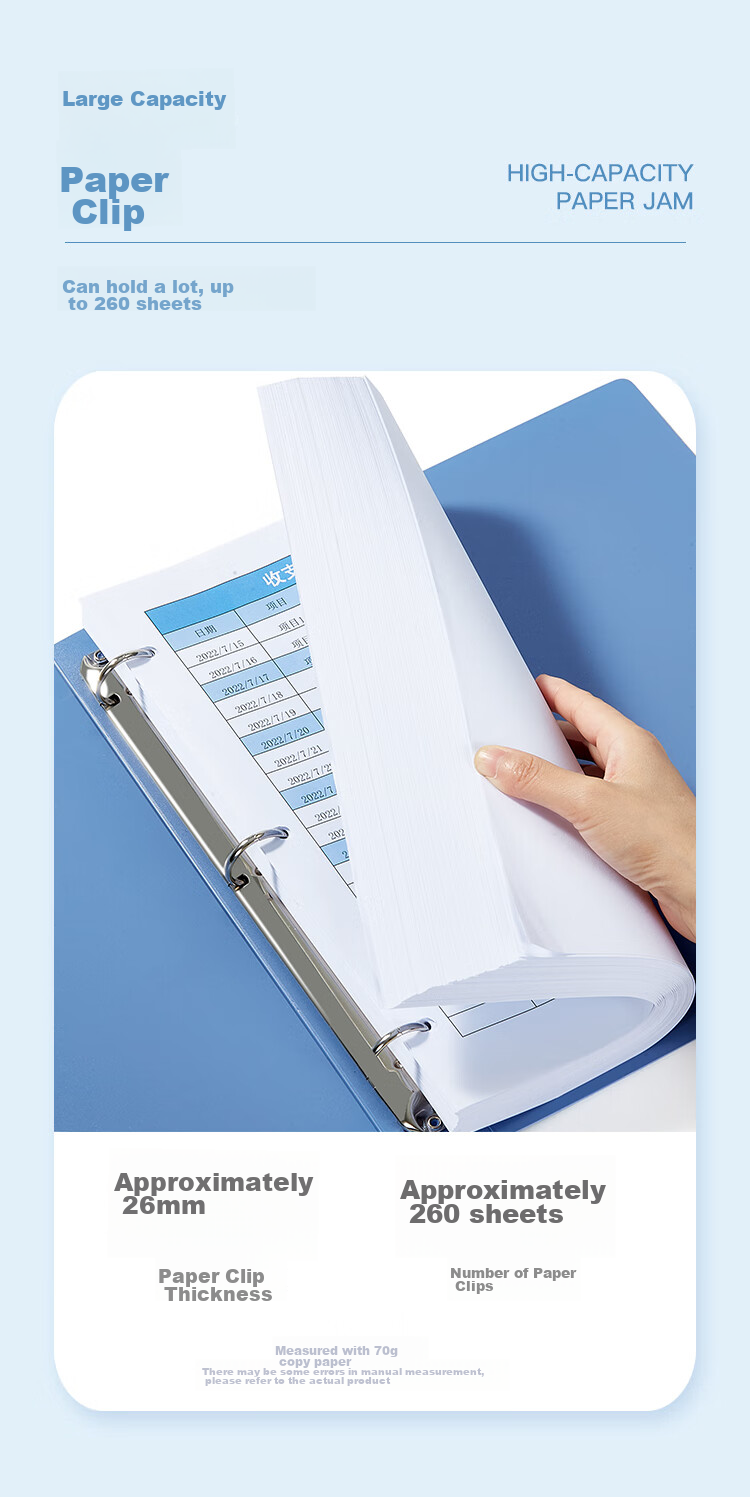 COMIX 1.5-Inch 3-Hole O-Ring Binder/Document Folder A4 Black TC530AB 4