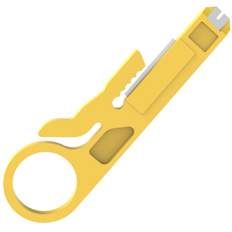 TIMON Multi-Functional Wire Stripper And Crimper, Suitable for Network Cable Patch Panels And Network Module Tools, Wire Stripping Tool, Small Yellow Knife, 1 Piece