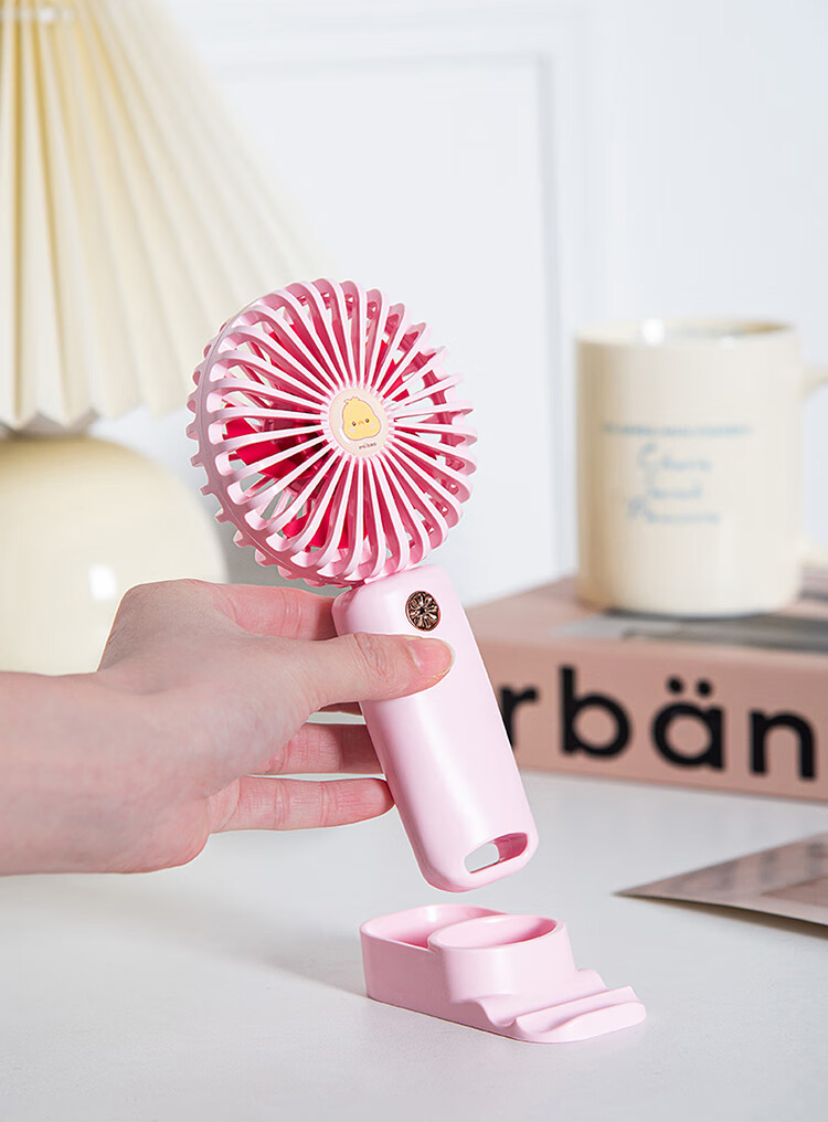 Kingdee Handheld Mini Fan, Small Desktop Electric Fan, Dorm Fan, Mini Outdoor Desk Office Student Powerful Rechargeable High-Power Small Fan, Blue F1008 9