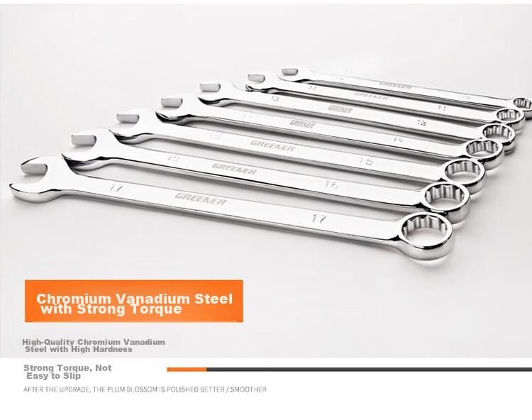 GREENER Open-End Plum Blossom Wrench Set, 6-14mm, 7-Piece Set, Dual-Use Wrench, Labor-Saving, Quick, for Auto Repair And Mechanical Maintenance Tools 13
