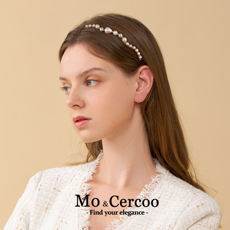 Cercoo Pearl Gift Series High-End Headband, Vintage French Hairpin, Gift Box Set, Mid-Autumn Festival Gift for Wife Or Girlfriend