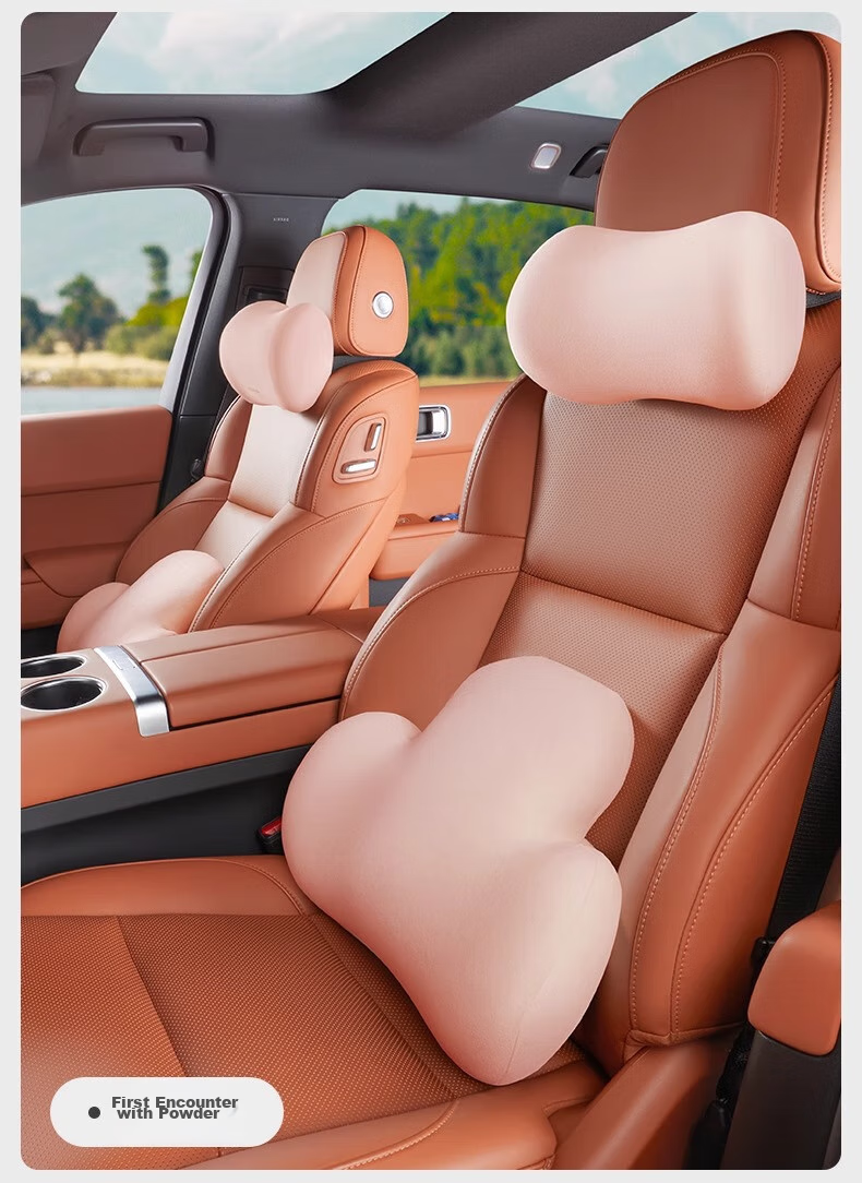HELLOLEIBOO Car Headrest And Lumbar Support Set, Neck Pillow And Back Cushion for Vehicles, Universal Memory Foam Seat Cushion Pillow 17