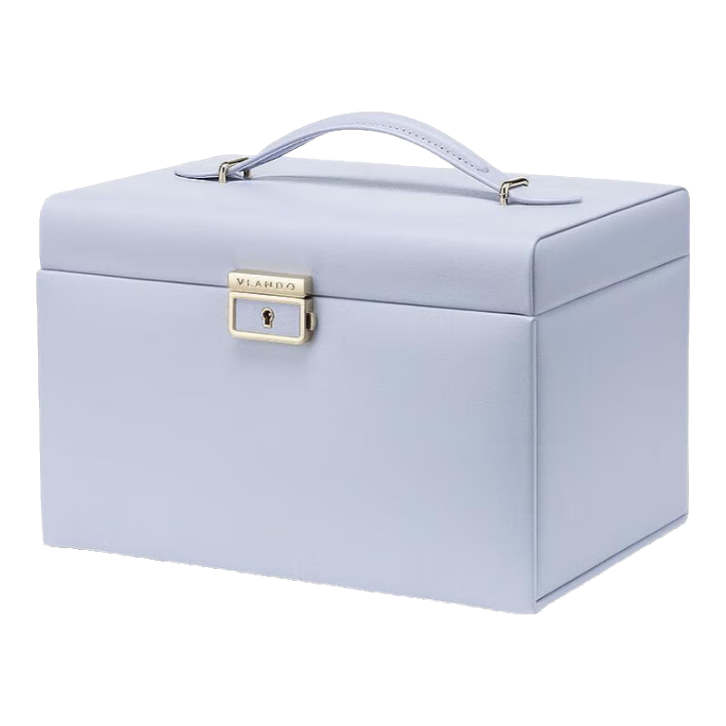 VLANDO Wedding Gift, High-End Small Sheep Pattern Four-Layer Lockable Jewelry Box, Storage Case for Wife, Birthday Present