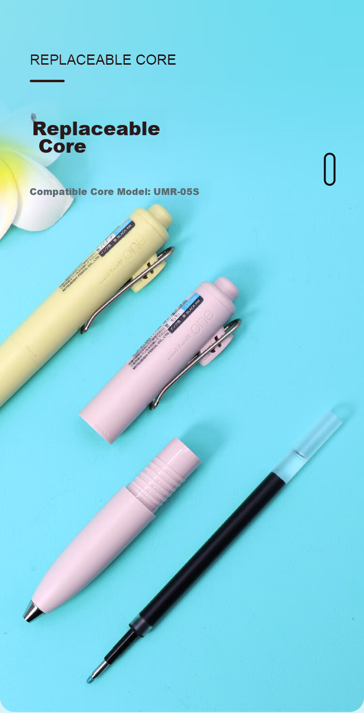 Uni-Mitsubishi Uni-Ball One Series, Medium Core Third Generation Fat Series Gel Pen 0.5mm Signing Pen Banana, UMN-SP 10 Pieces 8