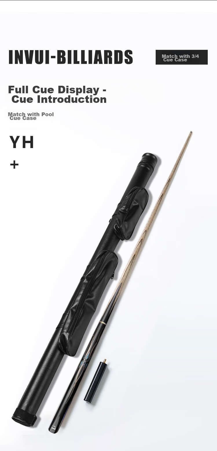 INVUI Chinese Style Billiard Cue Middle Shaft Black 8 16-Color Pool Cue Pot Cue 11.5mm Z27 4