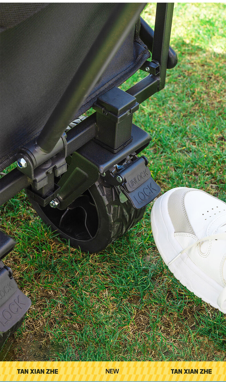 TAN XIAN ZHE Camping Cart, Outdoor Trolley, Campsite Cart, Street Vending Cart, Toddler Stroller, Grocery Shopping Cart, Dog Pet Cart 8