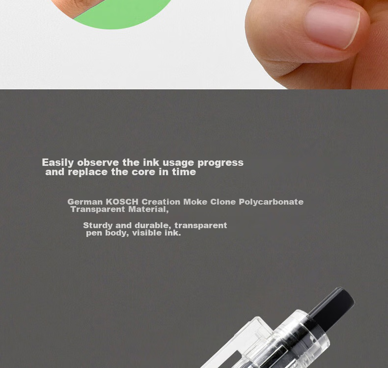 [Back to School Essential] KACO Stationery 0.5mm Black Gel Pen, Retractable Pen, Classic Bullet Tip Signing Pen, Office Writing Pen, 10 Pens/Box, K11 5