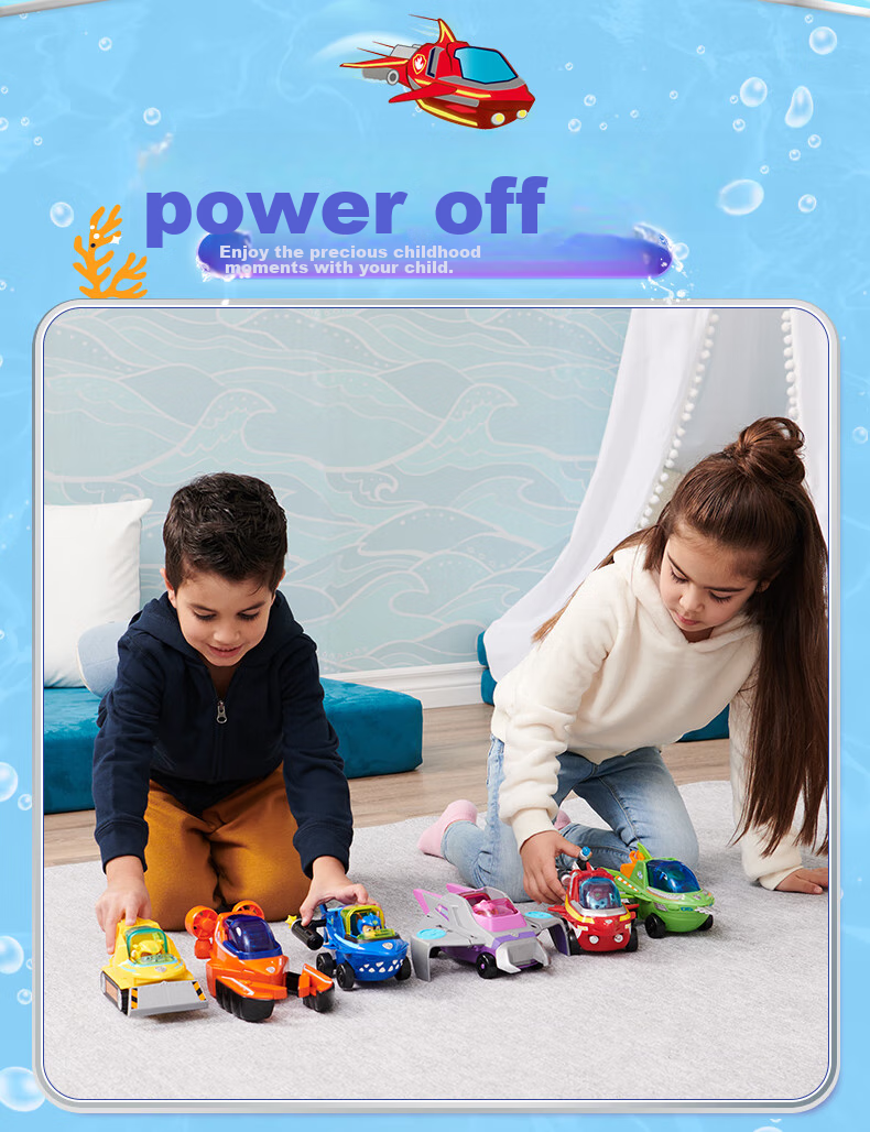 PAW PATROL Boys Girls Toy Cars Birthday Gift Children's Small Rock Construction Family Small Rock Excavator Bulldozer 6