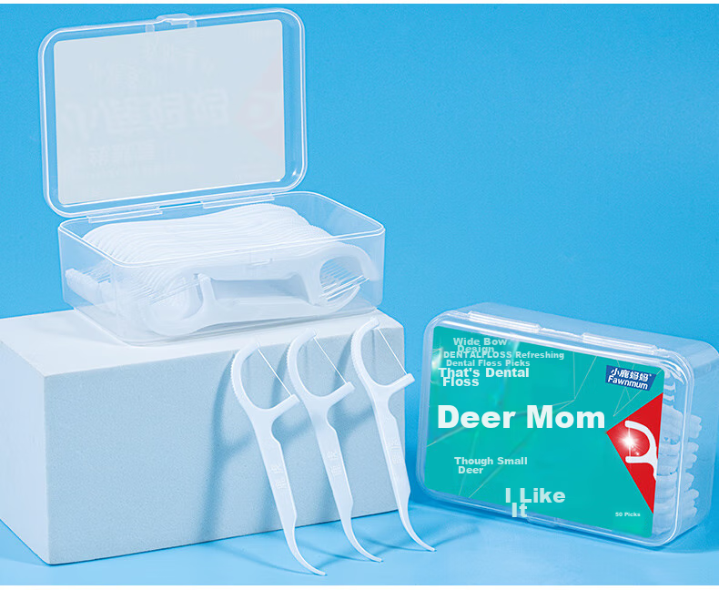 FAWNMUM Dental Floss Picks with Round Thread, 50 Pieces X 3 Boxes, Family Pack for Cleaning Teeth Gaps, Ultra-Thin Toothpicks, Convenient to Use 15
