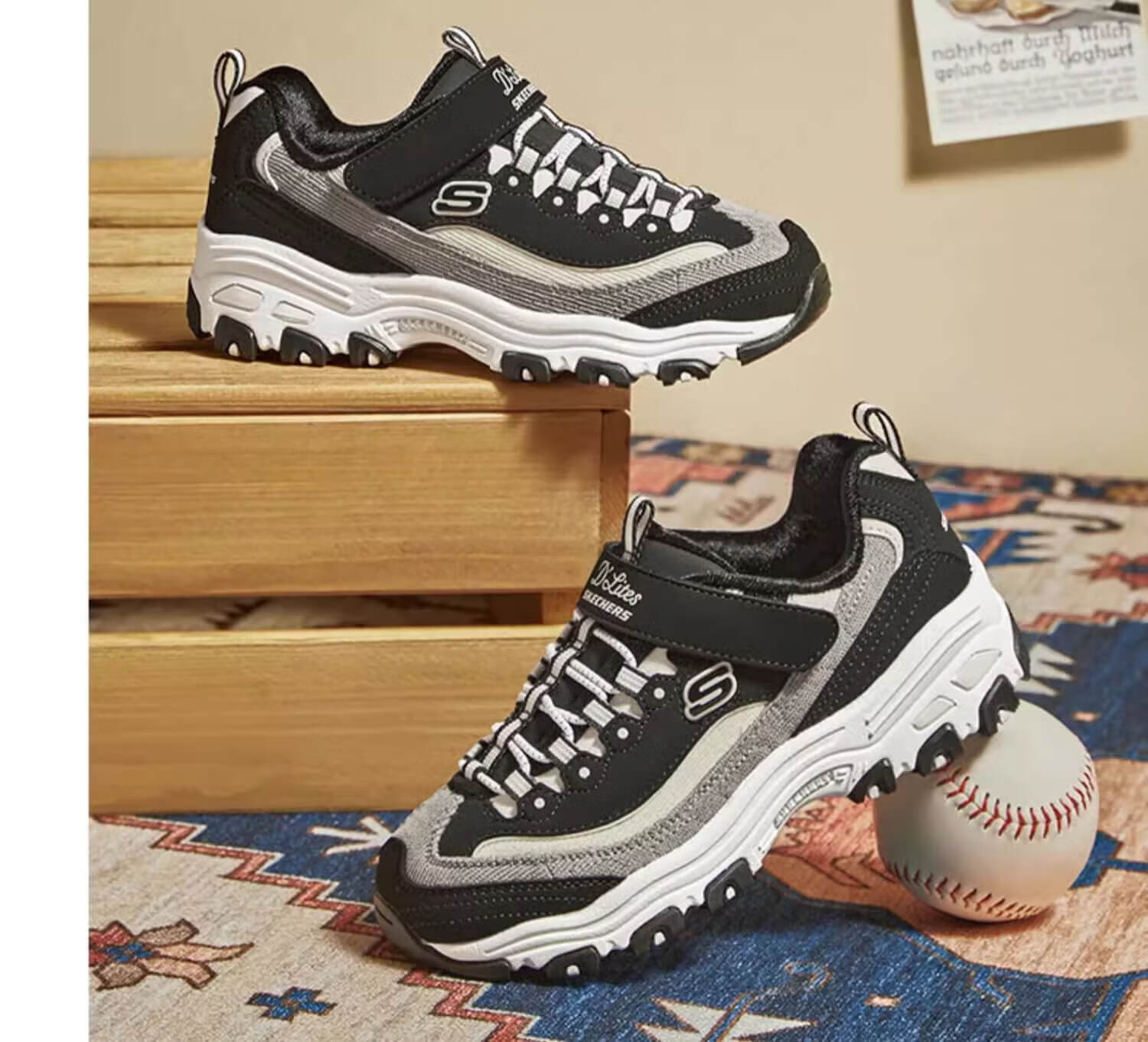 Skechers Children's Milk Tea Bear Autumn And Winter Girls' Warm Velvet Sneakers, Dad Panda Shoes 302524L 24